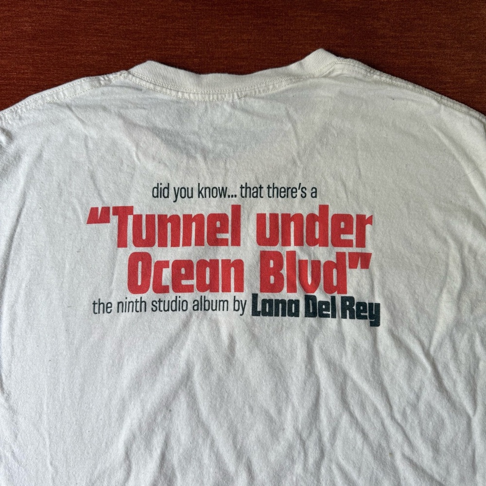Lana Del Rey Tunnel Under Ocean Blvd tour merch